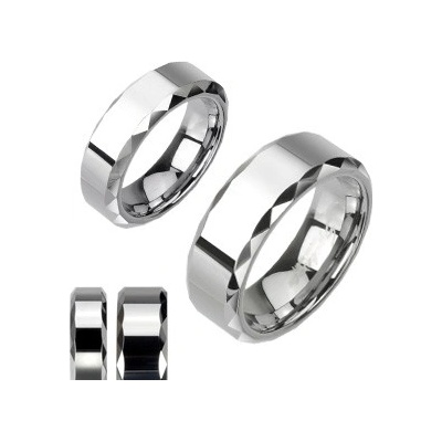 Steel Edge Wolframové snubní prsteny 013