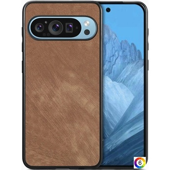 Google Pixel 9 Pro / Pixel 9 Retro Leather Удароустойчив Кожен Калъф и Протектор