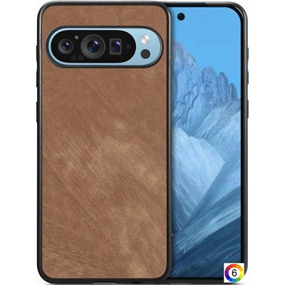 Google Pixel 9 Pro / Pixel 9 Retro Leather Удароустойчив Кожен Калъф и Протектор