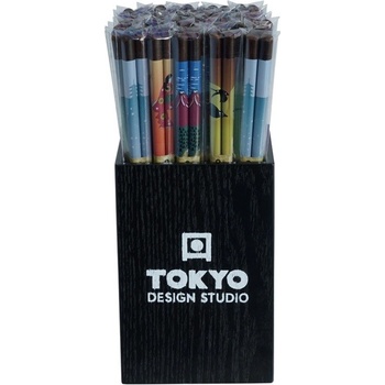 Tokyo Design Studio Čínske paličky modré s motívom geiša