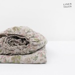 Linen Tales Еластичен ленен чаршаф в естествен цвят 180x200 cm Botany 2 - Linen Tales (LT-SFT-180x200x20-BO2)