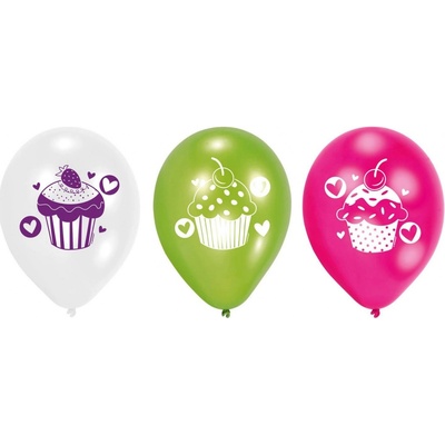 Amscan Barevné balónky cupcake 22 cm