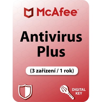 McAfee AntiVirus Plus 3 lic. 1 rok (MAVEMM3RAA)