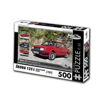 Retro cars - Puzzle Škoda 125 L (1989) - right-hand drive - 500 piese