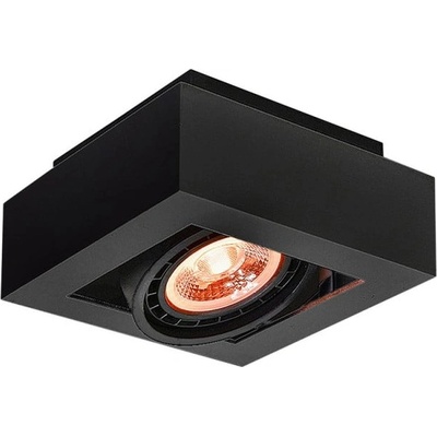 GTV Черно осветително тяло за таван с метален абажур 18, 5x18, 5 cm Loid - GTV (OS-LOID-GU10-10-DEC)