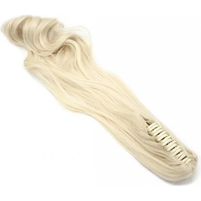 Clip příčesek/culík se skřipcem 100% japonský kanekalon vlnitý - platina – Zboží Dáma