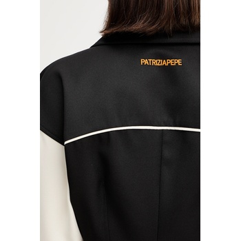 Patrizia Pepe Суичър Patrizia Pepe в черно с апликация 2M4508 A664 (2M4508.A664)