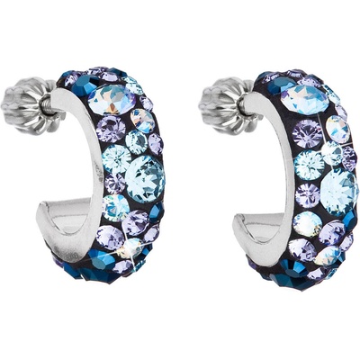Pavona kruhy s krystaly Swarovski modrý půlkruh 31118.3 blue style