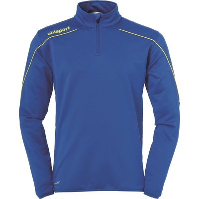 Uhlsport Men's Stream 22 Quarter-Zip Fleece - Blue/Lime Yel