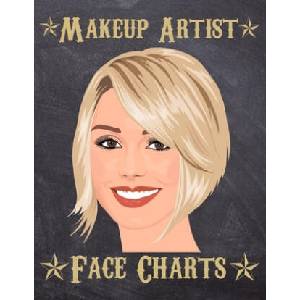 Makeup Artist Face Charts: Makeup cards to paint the face directly on paper with real make-up - Ideal for: professional make-up artists, vloggers (ISBN: 9781704913490)