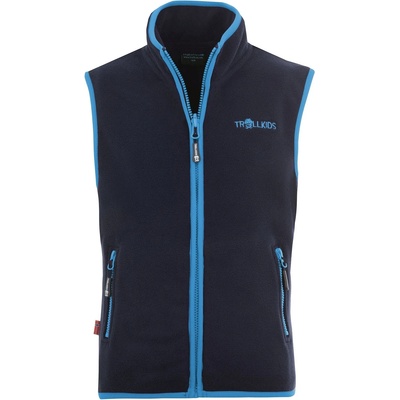 TROLLKIDS Детски поларен елек Trollkids Kid's Arendal Vest Fleece vest - Navy / Light Blue - размер 140 (EU) (703-2083-0117)