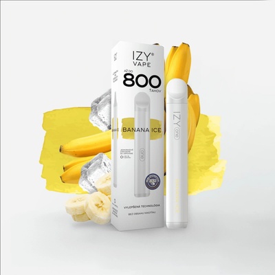 Izy Vape One Banana Ice 0 mg 800 poťahov 1 ks