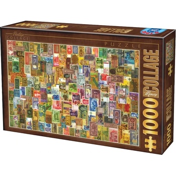 D-Toys - Puzzle Money Collage - 1 000 piese