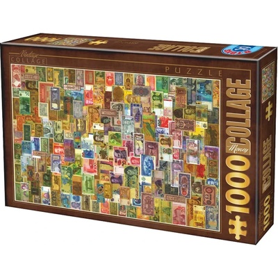 D-Toys - Puzzle Money Collage - 1 000 piese