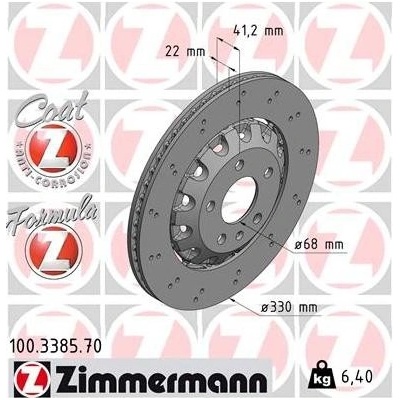 Brzdový kotouč ZIMMERMANN 100.3385.70