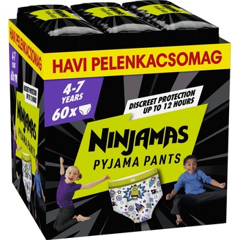 Pampers Ninjamas Pyjama Pants месечен пакет пелени 17-30kg XL 7 - Космически кораб (60бр. ) (8006540630464)