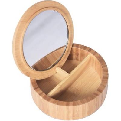 SPIRELLA КОЗМЕТИЧНА КУТИЯ alais С ОГЛЕДАЛО КРЪГ БАМБУК (10.22569)