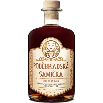 Poděbradská samička 35% 0,5 l (holá láhev)