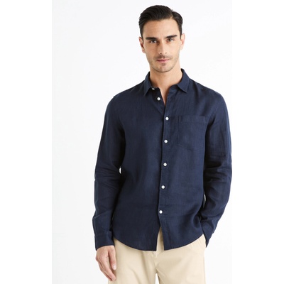 Celio Тъмно синя мъжка ленена риза Celio Daflix Celio | Sin | МЪЖЕ | S