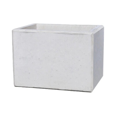 HTI Betonový květináč Linea 70x50x50 cm Bílý architektonický beton