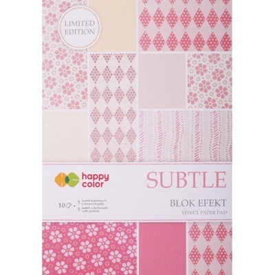 Paper Design Papíry A4, 10 listů SUBTLE 5 barev, 5 motivů