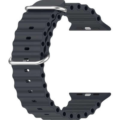 PROTEMIO 58797 OCEAN Řemínek pro Apple Watch Ultra 1 / 2 (49mm) / 9 / 8 / 7 (45mm) / 6 / SE / 5 / 4 (44mm) / 3 / 2 / 1 (42mm) černý