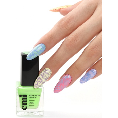 E.Mi Nail Polish for Stamping Gel Effect na razítkování Light Green 9 9 ml