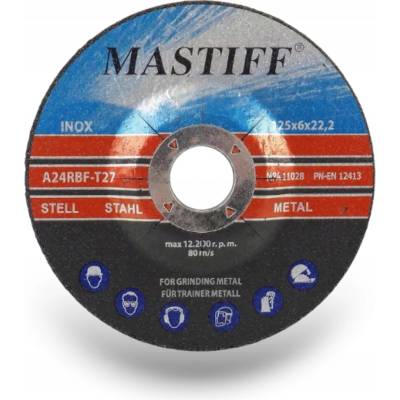 Mastiff KOTOUČE NA KOV 125x6 INOX, BRUSNÉ KOTOUČE NA KOV