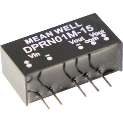 MEAN WELL DPRN01N-15 DC / DC menič napätia 34 mA 1 W Počet výstupov: 2 x