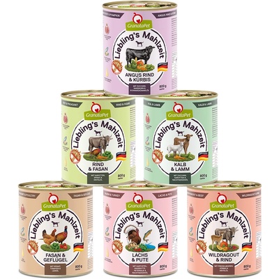 GranataPet Lieblings Mahlzeit mix 2 6 druhov 24 x 800 g