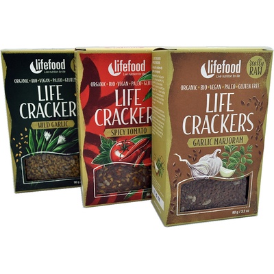 Lifefood Ľanové krekry BIO RAW Mrkvánky 90 g
