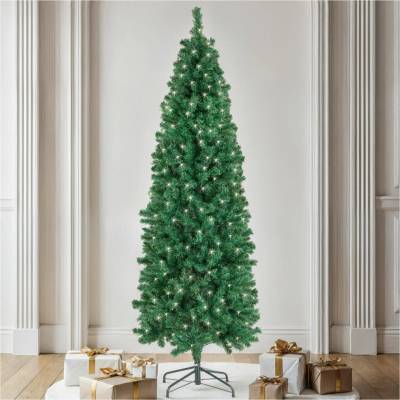 tectake 406493 umělý vánoční stromek comet realistický vzhled 180 cm,se světýlky