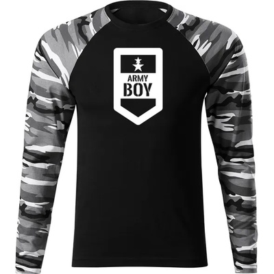 DRAGOWA FIT-T Тениска с дълъг ръкав Army Boy, градски камуфлаж, 160 г/м2 (4552)
