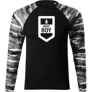 DRAGOWA FIT-T Тениска с дълъг ръкав Army Boy, градски камуфлаж, 160 г/м2 (4552)