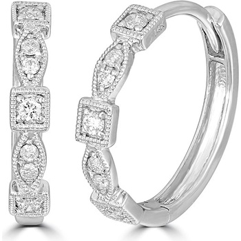 Eppi zlaté kruhové náušnice s diamantmi Quinn E34925