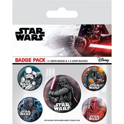 Pyramid International Sada placek Star Wars Temná strana (5 ks)