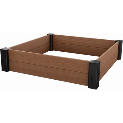 Keter Plastový záhon Vista Modular hnědá 121,5 x 121,5 x 27 cm