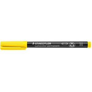 STAEDTLER Алкохолен маркер OHP, 1 mm, STAEDTLER "Lumocolor 317 M", жълт 317-1 (317-1)