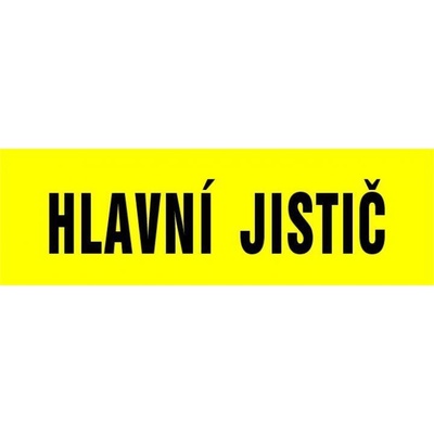 Samolepka Hlavní jistič 26x74mm 22b Zn.č.9