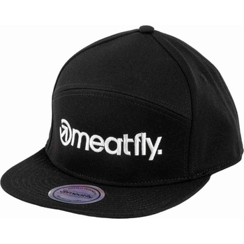 Meatfly шапка с козирка Creeper 6 Panel Snapback Black / White Logo | Черна | Размер Meatfly | Cheren | МЪЖЕ | ONE SIZE