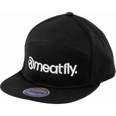 Meatfly шапка с козирка Creeper 6 Panel Snapback Black / White Logo | Черна | Размер Meatfly | Cheren | МЪЖЕ | ЕДИН РАЗМЕР