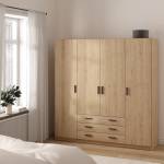  Гардероб четирикрилен Sprint 4D3S Дъб Jackson Hickory