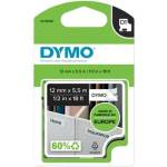 DYMO Етикетираща лента за машини, издръжлива полиестерна лента, 12 мм x 5, 5 м, DYMO "D1", бяло-черна S0718060 (S0718060)