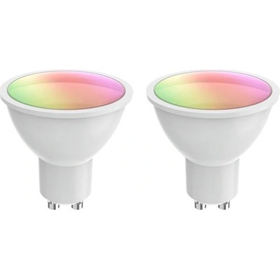 WOOX Smart sada 2ks žiarovka LED GU10 5.5W RGB farebná a biela, WiFi R9076/2