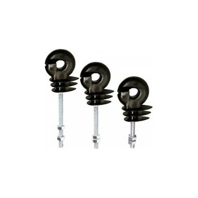 Izolátor kruhový se závitem M6 - délka 3.5/8 cm s maticemi