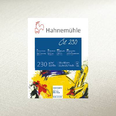Hahnemühle Skicár 24 x 32cm na olej lepená väzba 230g/m2 10 listov