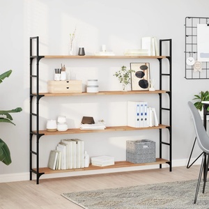 vidaXL Плаващи рафтове, 3 бр. , 160x20x2 см, маслено обработени, масивна дървесина, акация (3279521)