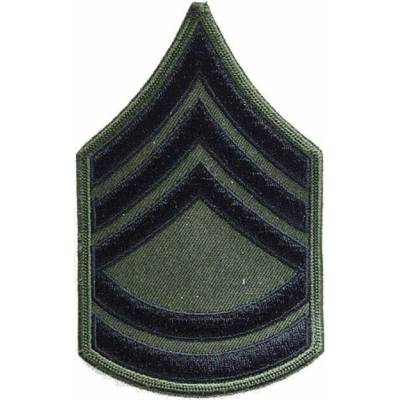 Nášivka: Hodnost US ARMY rukávová Sergeant First Class olivová | černá