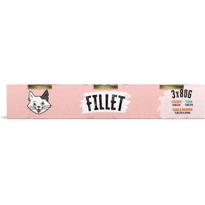 VetExpert Mr. Bandit Fillet mix - консерва за котки - пиле, риба тон и риба тон с тиква, 3 х 80 гр - Полша