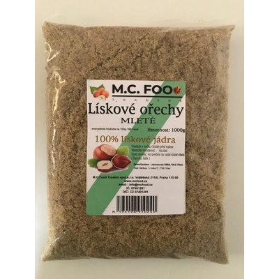 M.C.FOOD Lískové ořechy mleté 1000 g